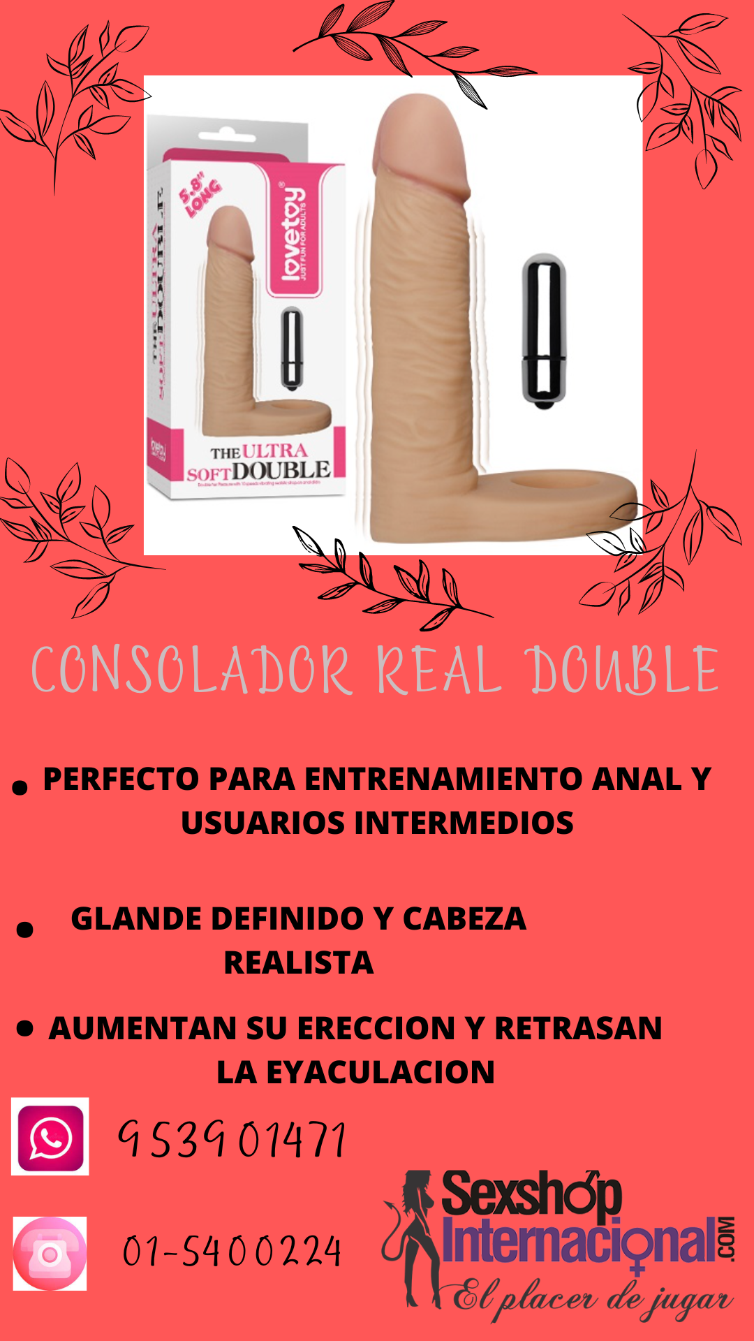 CONSOLADOR REAL DOBLE